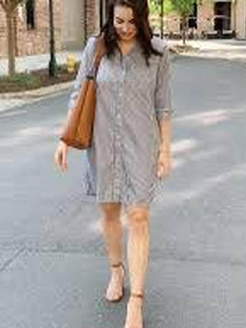 Everlane Stripes Button-Front Mini Shirt Dress - Size XS